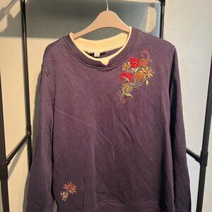 Women's Purple and Navy Sweatshirt